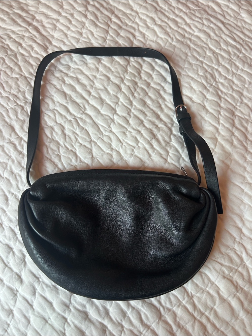 COS Black Leather Mini Shoulder Bag - Sleek Minimal Design - Picture 7 of 8